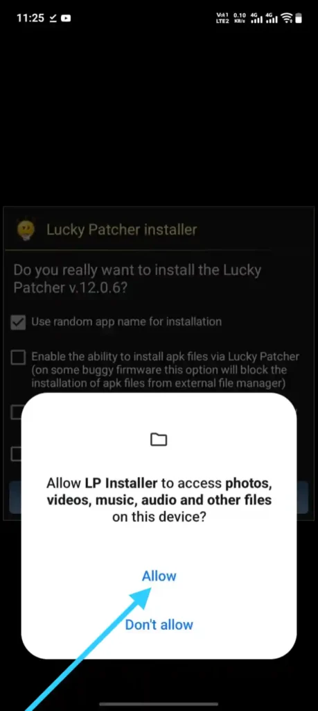 Open Lucky Patcher, grant the required permissions, and start using it